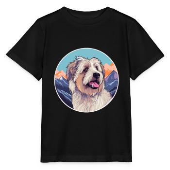 Cao De Castro Laboreiro Race De Chien Cartoon Kawaii W - T-shirt bio MINI CREATOR Stanley/Stella Enfant - noir - Devant - Mikhail (115cm)