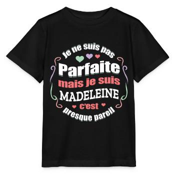 MADELEINE PARFAITE - PRENOM MADELEINE - T-shirt bio MINI CREATOR Stanley/Stella Enfant - noir - Devant - Mikhail (115cm)