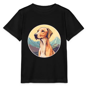 Old Croatian Sighthound Dog Breed Cartoon Kawaii W - Stanley/Stella MINI CREATOR Kids’ T-Shirt - black - Front - Mikhail (115cm)