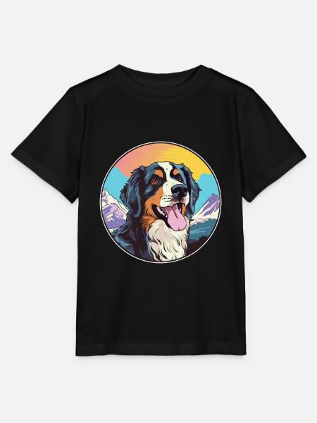 Slovensky Kopov Hunderasse Cartoon Kawaii Watercolo - Stanley/Stella Kinder T-Shirt MINI CREATOR - Schwarz