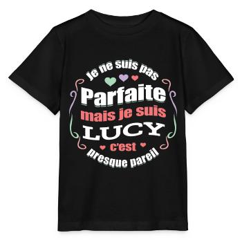 LUCY PARFAITE - PRENOM LUCY - T-shirt bio MINI CREATOR Stanley/Stella Enfant - noir - Devant - Mikhail (115cm)