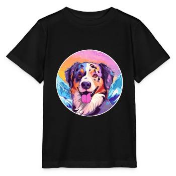 Alano Español Hunderasse Cartoon Kawaii Aquarell - Stanley/Stella Kinder T-Shirt MINI CREATOR  - Schwarz - Vorne - Mikhail (115cm)