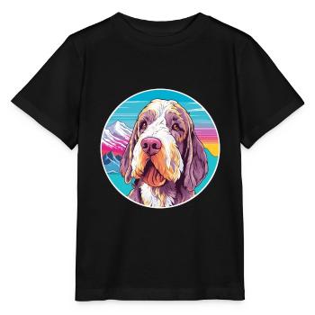 Spinone Italiano Purebred Dog Breed Cartoon Kawaii - Stanley/Stella MINI CREATOR Kids’ T-Shirt - black - Front - Mikhail (115cm)