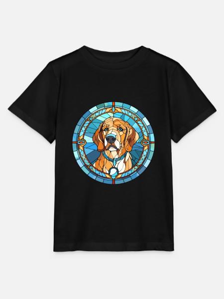 Deutscher Wachtelhund Hunderasse Buntglas Colo - Stanley/Stella Kinder T-Shirt MINI CREATOR - Schwarz