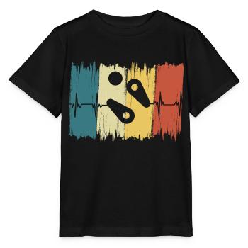 Battement de cœur Vintage Pinball - T-shirt bio MINI CREATOR Stanley/Stella Enfant - noir - Devant - Mikhail (115cm)