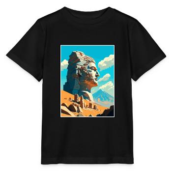 Mount Nemrut Türkei Vintage Reiseposter Souvenir - Stanley/Stella Kinder T-Shirt MINI CREATOR  - Schwarz - Vorne - Mikhail (115cm)