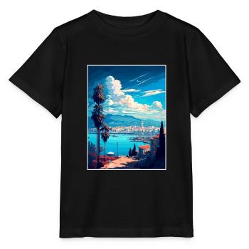 Izmir Turquie Vintage voyage affiche WPA Souvenir - T-shirt bio MINI CREATOR Stanley/Stella Enfant - noir - Devant - Mikhail (115cm)