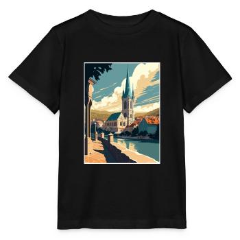Krems An der Donau Österreich Vintage Reiseposter - Stanley/Stella Kinder T-Shirt MINI CREATOR  - Schwarz - Vorne - Mikhail (115cm)