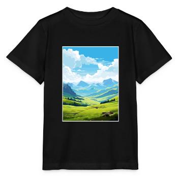 Pyrenäen Nationalpark Frankreich Reiseplakat - Stanley/Stella Kinder T-Shirt MINI CREATOR  - Schwarz - Vorne - Mikhail (115cm)