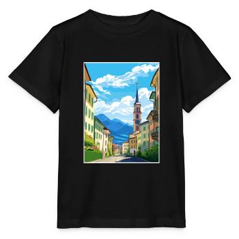 Bozen Italien Vintage Reiseposter WPA Souvenir - Stanley/Stella Kinder T-Shirt MINI CREATOR  - Schwarz - Vorne - Mikhail (115cm)