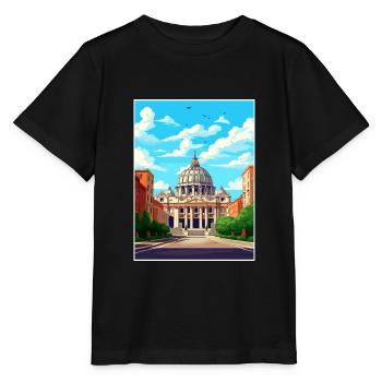 Vatikan Italien Dekoration Vintage Reiseposter WPA - Stanley/Stella Kinder T-Shirt MINI CREATOR  - Schwarz - Vorne - Mikhail (115cm)