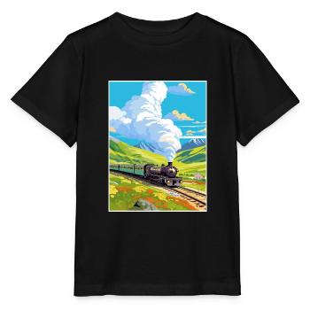 Orient Express Europa Deko Vintage Reiseposter - Stanley/Stella Kinder T-Shirt MINI CREATOR  - Schwarz - Vorne - Mikhail (115cm)