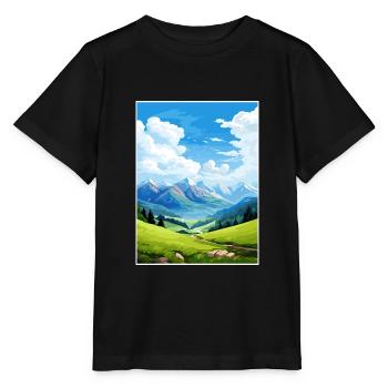 Reiseplakat des Pyrenäen-Nationalparks in Frankreich - Stanley/Stella Kinder T-Shirt MINI CREATOR  - Schwarz - Vorne - Mikhail (115cm)