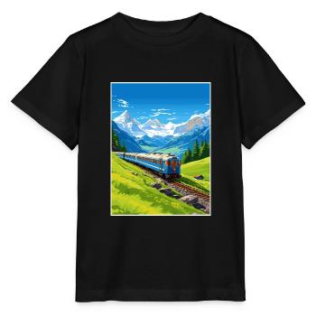 Orient Express Europa Deko Vintage Reiseposter - Stanley/Stella Kinder T-Shirt MINI CREATOR  - Schwarz - Vorne - Mikhail (115cm)