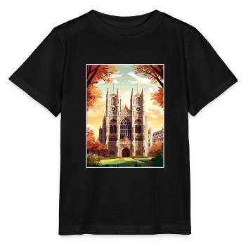 Westminster Abbey London Vintage Travel Poster WPA - Stanley/Stella MINI CREATOR Kids’ T-Shirt - black - Front - Mikhail (115cm)