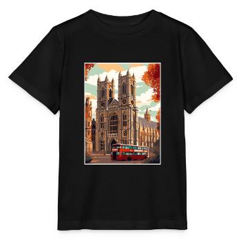 Westminster Abbey London Vintage Travel Poster WPA - Stanley/Stella MINI CREATOR Kids’ T-Shirt - black - Front - Mikhail (115cm)