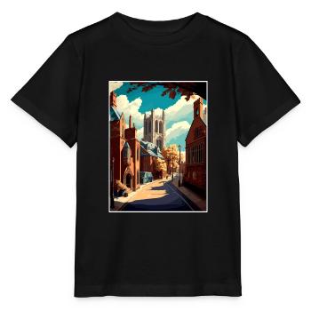 Richmond England Yorkshire Vintage Reiseposter - Stanley/Stella Kinder T-Shirt MINI CREATOR  - Schwarz - Vorne - Mikhail (115cm)