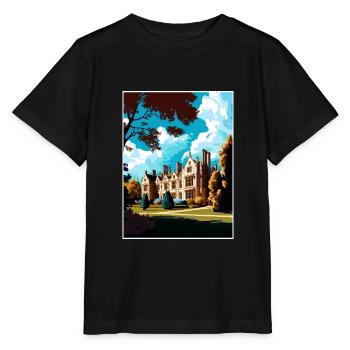 Anglesey Abbey Decoration Vintage Travel Poster - Stanley/Stella MINI CREATOR Kids’ T-Shirt - black - Front - Mikhail (115cm)