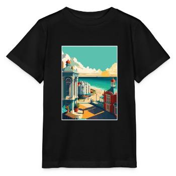 Brighton Pier Seascape Uk Vintage Reiseposter - Stanley/Stella Kinder T-Shirt MINI CREATOR  - Schwarz - Vorne - Mikhail (115cm)