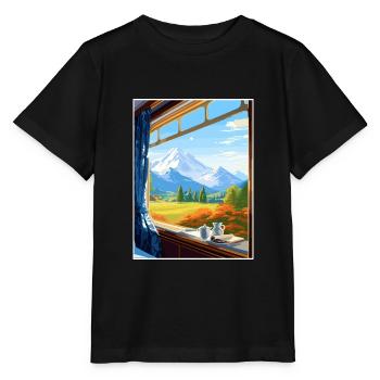 Orient Express Europa Deko Vintage Reiseposter - Stanley/Stella Kinder T-Shirt MINI CREATOR  - Schwarz - Vorne - Mikhail (115cm)