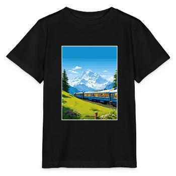 Orient Express Europa Deko Vintage Reiseposter - Stanley/Stella Kinder T-Shirt MINI CREATOR  - Schwarz - Vorne - Mikhail (115cm)