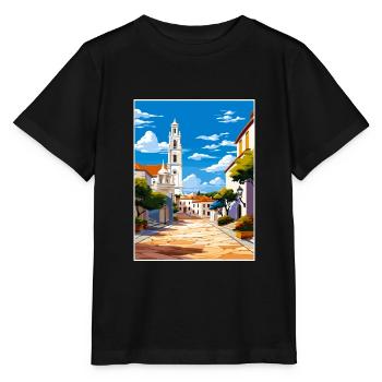 Fatima Portugal Vintage Reiseposter WPA Souvenir - Stanley/Stella Kinder T-Shirt MINI CREATOR  - Schwarz - Vorne - Mikhail (115cm)