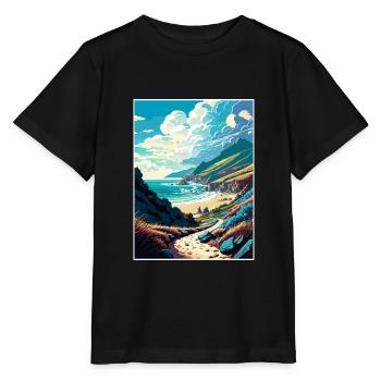 Lost Coast Trail Californie Long Beach Cali Voyage - T-shirt bio MINI CREATOR Stanley/Stella Enfant - noir - Devant - Mikhail (115cm)