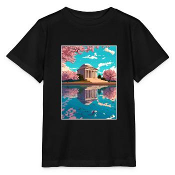 Jefferson Memorial Gedenkmauer Washington Dc - Stanley/Stella Kinder T-Shirt MINI CREATOR  - Schwarz - Vorne - Mikhail (115cm)