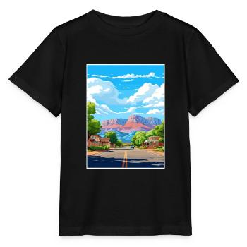 Springdale Utah affiches Vintage voyage affiche WPA - T-shirt bio MINI CREATOR Stanley/Stella Enfant - noir - Devant - Mikhail (115cm)