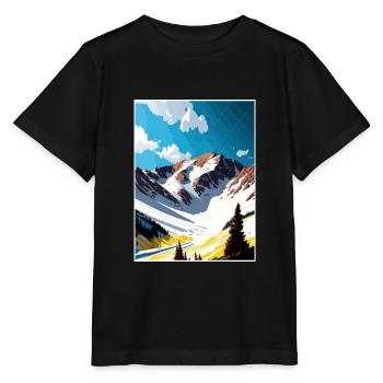 Arapahoe Basin Colorado Vintage voyage affiche WPA - T-shirt bio MINI CREATOR Stanley/Stella Enfant - noir - Devant - Mikhail (115cm)