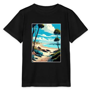 Salt Creek Beach California Vintage Travel Poster - Stanley/Stella MINI CREATOR Kids’ T-Shirt - black - Front - Mikhail (115cm)