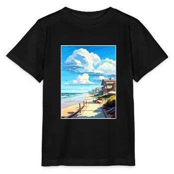 Salt Creek Beach California Vintage Travel Poster - Stanley/Stella MINI CREATOR Kids’ T-Shirt - black - Front - Mikhail (115cm)