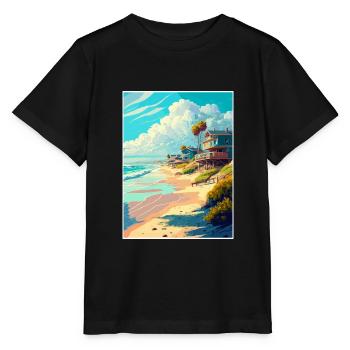 Salt Creek Beach California Vintage Travel Poster - Stanley/Stella MINI CREATOR Kids’ T-Shirt - black - Front - Mikhail (115cm)