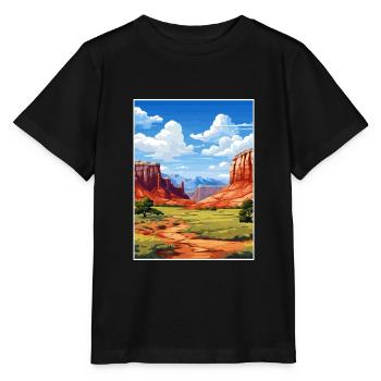 Capitol Reef National Park Vintage Reiseposter - Stanley/Stella Kinder T-Shirt MINI CREATOR  - Schwarz - Vorne - Mikhail (115cm)