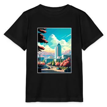 San Jose Kalifornien Vintage Reiseposter Souvenir - Stanley/Stella Kinder T-Shirt MINI CREATOR  - Schwarz - Vorne - Mikhail (115cm)