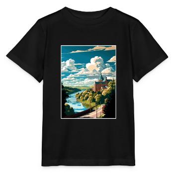 Altoona Pennsylvanie Vintage voyage affiche WPA Art - T-shirt bio MINI CREATOR Stanley/Stella Enfant - noir - Devant - Mikhail (115cm)