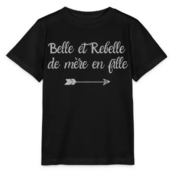 Beautiful and rebellious mother in silver daughter - Stanley/Stella MINI CREATOR Kids’ T-Shirt - black - Front - Mikhail (115cm)