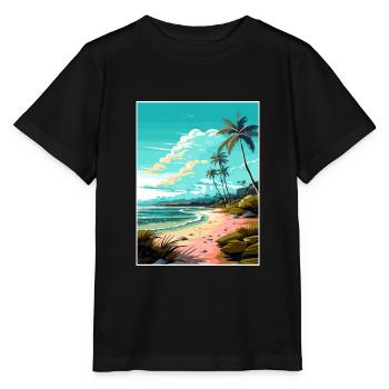 Boca Chica Texas Vintage Reiseposter Souvenir - Stanley/Stella Kinder T-Shirt MINI CREATOR  - Schwarz - Vorne - Mikhail (115cm)