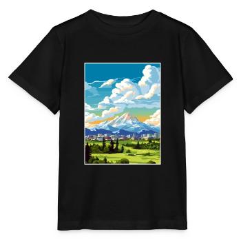 Anchorage Alaska Vintage Reiseposter Souvenir - Stanley/Stella Kinder T-Shirt MINI CREATOR  - Schwarz - Vorne - Mikhail (115cm)
