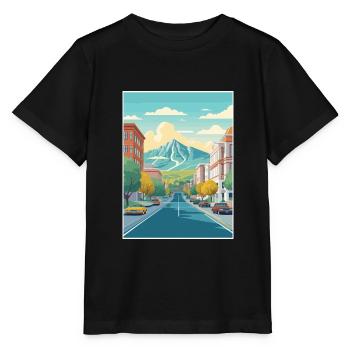 Provo Utah affiches Vintage voyage affiche Souvenir - T-shirt bio MINI CREATOR Stanley/Stella Enfant - noir - Devant - Mikhail (115cm)