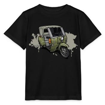 Duo DDR Dreirad - Illustration - Stanley/Stella Kinder T-Shirt MINI CREATOR  - Schwarz - Vorne - Mikhail (115cm)