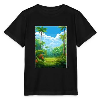 Nasse Tropen von Queensland Vintage-Reiseposter - Stanley/Stella Kinder T-Shirt MINI CREATOR  - Schwarz - Vorne - Mikhail (115cm)