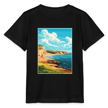Valdes péninsule Argentine Vintage affiche de voyage - T-shirt bio MINI CREATOR Stanley/Stella Enfant - noir - Devant - Mikhail (115cm)