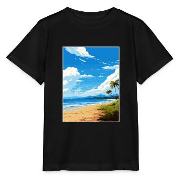 Péninsule de Nicoya Costa Rica Vintage Travel Poster - T-shirt bio MINI CREATOR Stanley/Stella Enfant - noir - Devant - Mikhail (115cm)