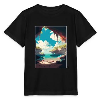 Affiche de voyage de décoration de la péninsule du Yucantan - T-shirt bio MINI CREATOR Stanley/Stella Enfant - noir - Devant - Mikhail (115cm)