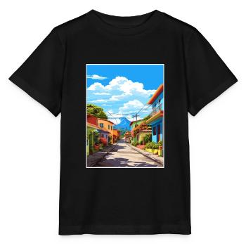 San Jose Costa Rica Vintage Reiseposter Souvenir - Stanley/Stella Kinder T-Shirt MINI CREATOR  - Schwarz - Vorne - Mikhail (115cm)