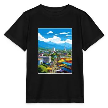 San Jose Costa Rica Vintage Reiseposter Souvenir - Stanley/Stella Kinder T-Shirt MINI CREATOR  - Schwarz - Vorne - Mikhail (115cm)