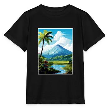 La Fortuna Costa Rica Vintage Reiseposter WPA - Stanley/Stella Kinder T-Shirt MINI CREATOR  - Schwarz - Vorne - Mikhail (115cm)