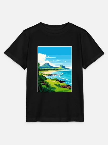 Ile Maurice Afrique de l’Est Vintage Voyage Affiche WPA - T-shirt bio MINI CREATOR Stanley/Stella Enfant - noir