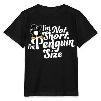 Je ne suis pas court, je suis pingouin taille dabbing dab dance - T-shirt bio MINI CREATOR Stanley/Stella Enfant - noir - Devant - Mikhail (115cm)